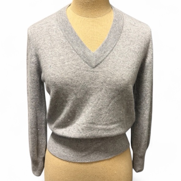 Kinross Rhinestone Cashmere Sweater - Picture 2 of 6